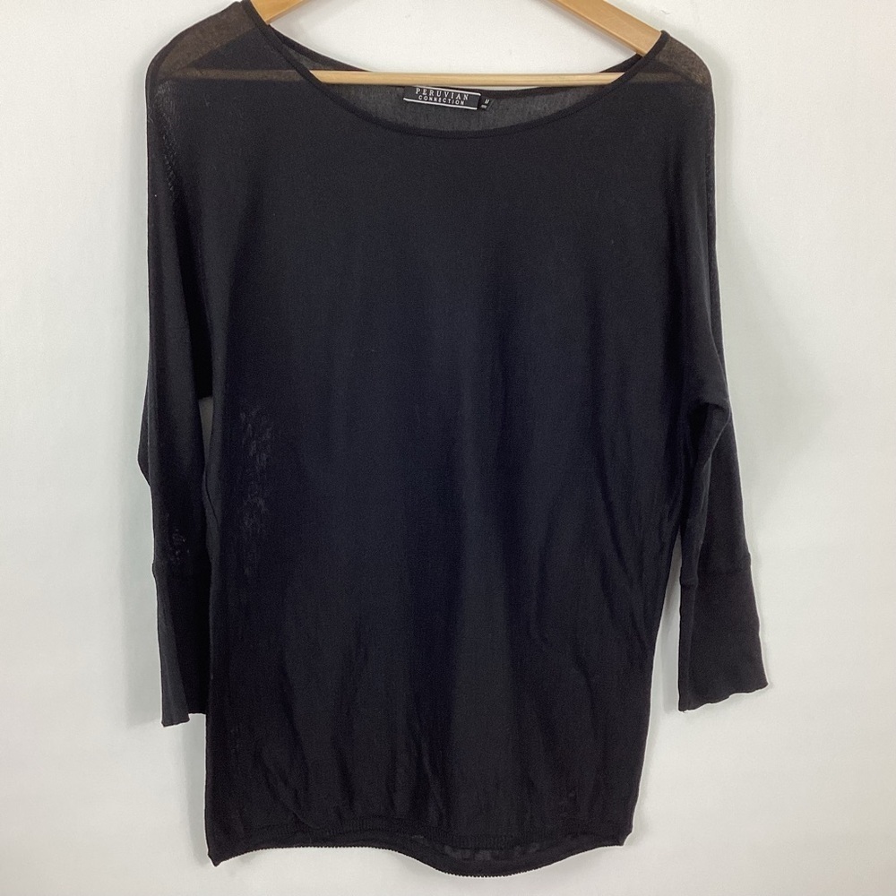 Peruvian Connection Scoop Neck Top Size Medium